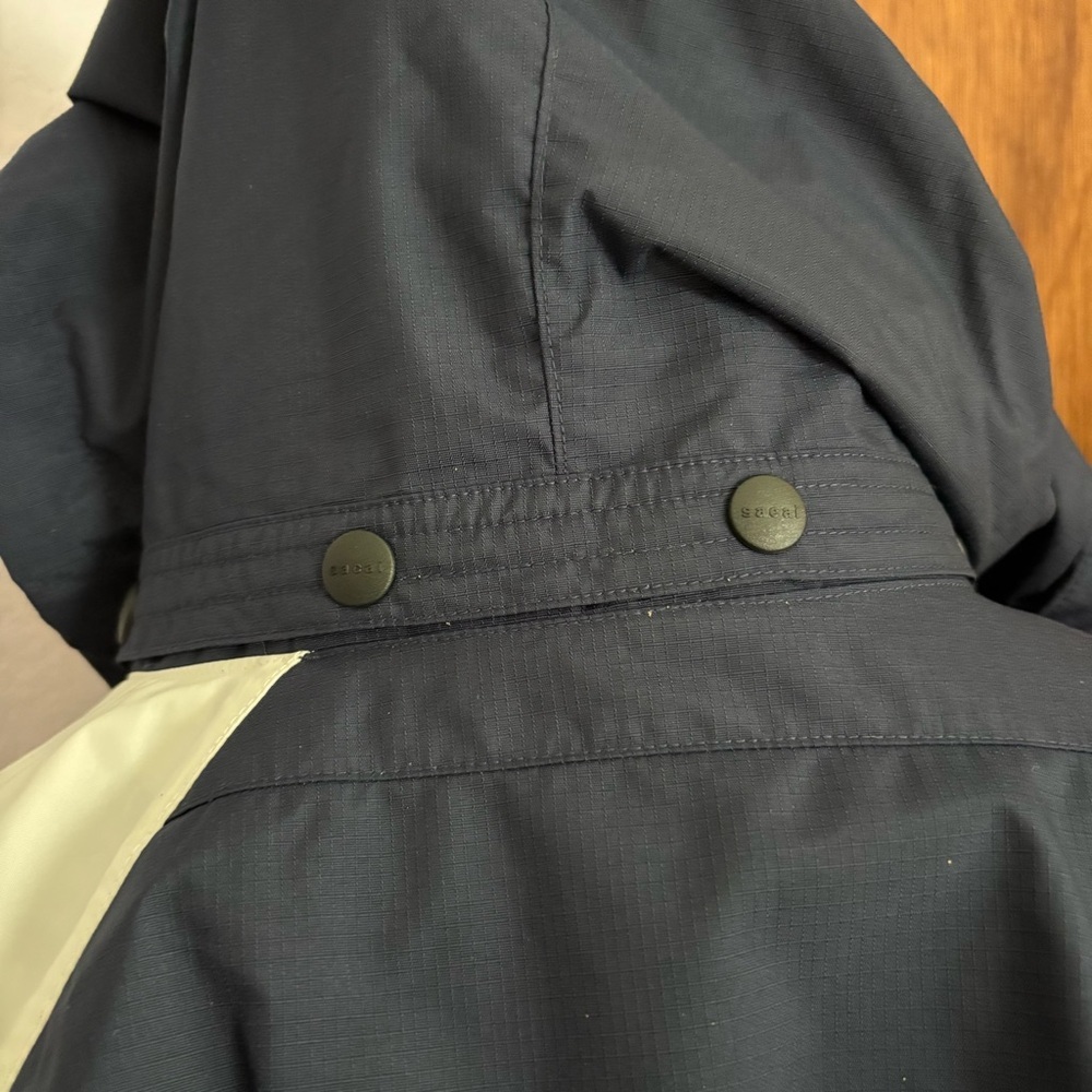 NIKE x SACAI sz XS Double Zip Jacket Windbreaker CD6297 White Navy - Picture 12 of 15